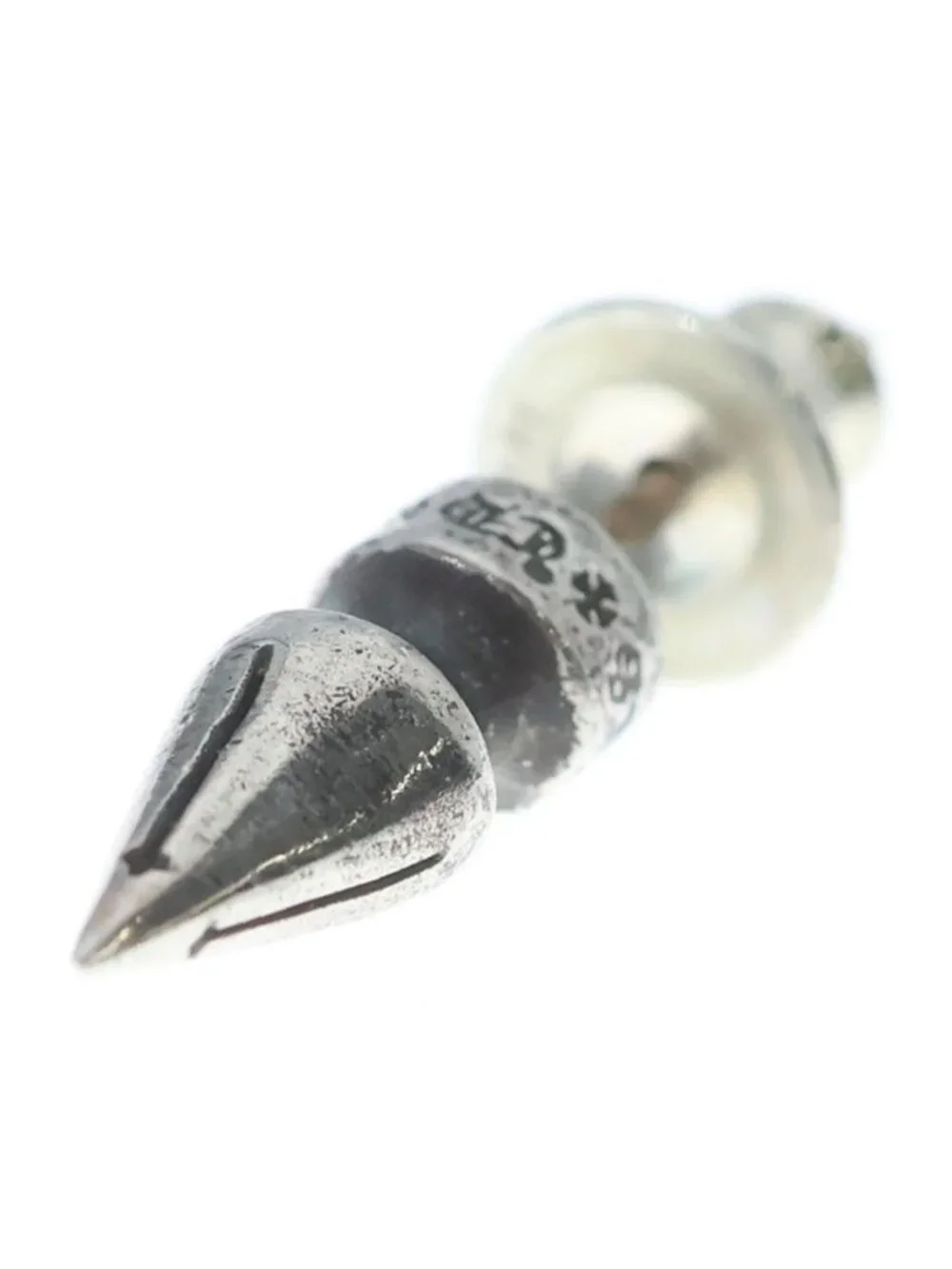 Chrome Hearts Spike Tny Std Tie Nice Pike Stud Silver Earrings